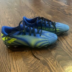 Adidas Nemesis Blue and Neon Yellow Boy’s Cleats size 5.5 youth- soccer/lacrosse
